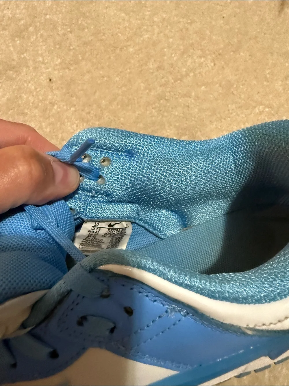 Nike Kids Blue and White High-Top Sneakers